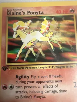Blaine’s Ponyta 1st Edition Gym Heroes 63/132 WOTC Vintage Pokemon - Image 2