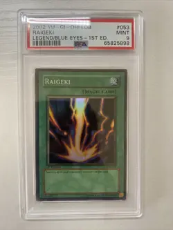 Yu-GI-Oh! - PSA 9 1st Edition LOB-053 Raigeki - North American Print - Image 2