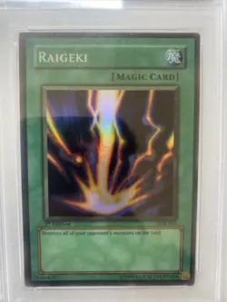 Yu-GI-Oh! - PSA 9 1st Edition LOB-053 Raigeki - North American Print - Image 3