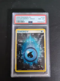 Water Energy 103/106 Holographic Pokemon Card Ex Emerald PSA 8 - Image 1