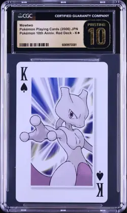Pokemon CGC 10 Pristine Mewtwo Red Deck King 10th Anniversary 2006 Japanese - Image 1