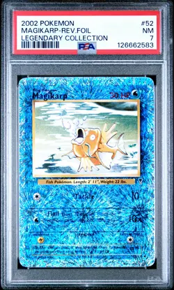 2002 POKEMON LEGEND COLL #52 MAGIKARP-REVERSE FOIL PSA 7 - Image 1