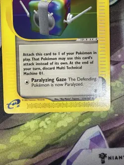 Pokemon TCG Multi Technical Machine 01 #144/165 Trainer CCG Expedition - Image 3