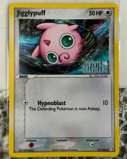 JIGGLYPUFF 53/100 POKEMON EX CRYSTAL GUARDIANS REVERSE HOLO STAMPED MINT - Image 1