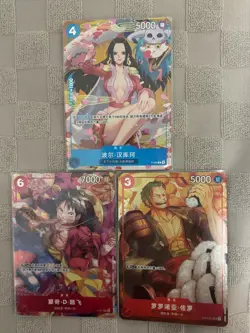 One Piece Card Game Lunar New Year Red Packet Hancock Luffy Zoro Set 3 Promo LW - Image 1
