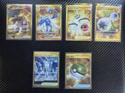 Lot Of 6 Gold Secret Rare Pokemon Cards - Image 1