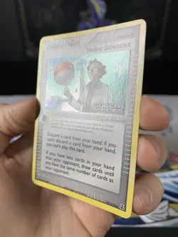 Pokemon Card Ex Delta Species Holon Scientist 97/113 2005 Reverse Stamped Holo - Image 3