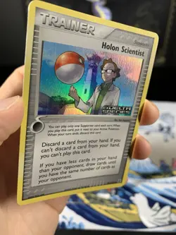 Pokemon Card Ex Delta Species Holon Scientist 97/113 2005 Reverse Stamped Holo - Image 5