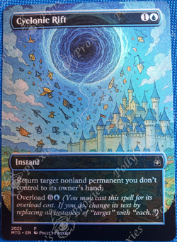 Cyclonic Rift FOIL Proxy Card with Custom Fantasy Illustrated Art Design - Image 1