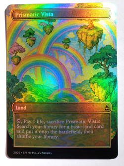 Prismatic Vista FOIL Proxy Card with Custom Cute Illustrated Rainbow Art Design - Image 1