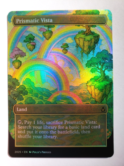 Prismatic Vista FOIL Proxy Card with Custom Cute Illustrated Rainbow Art Design - Image 3