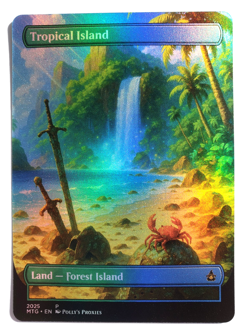 Tropical Island FOIL Original Dual Land Proxy Card Fantasy Custom Art Design - Image 1