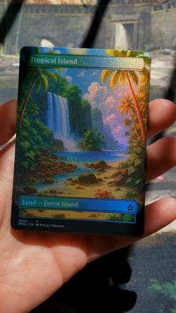 Tropical Island FOIL Original Dual Land Proxy Card Fantasy Custom Art Design - Image 2