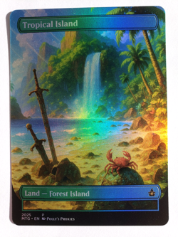 Tropical Island FOIL Original Dual Land Proxy Card Fantasy Custom Art Design - Image 3