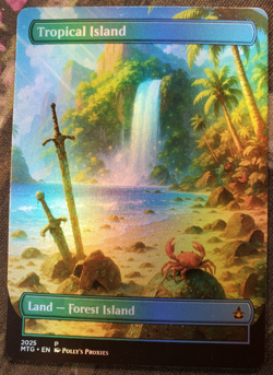 Tropical Island FOIL Original Dual Land Proxy Card Fantasy Custom Art Design - Image 4