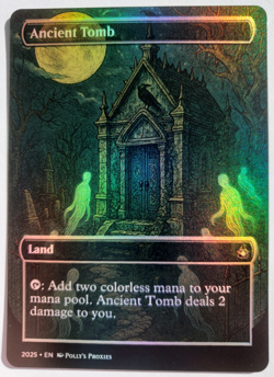 Ancient Tomb FOIL Proxy Card with Custom Anime Fantasy Illustrated Art Design - Image 1