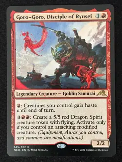 1x MTG Goro-Goro, Disciple of Ryusei - Kamigawa: Neon Dynasty (NEO) #145 - Magic - Image 1