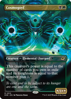 Cosmogoyf (Borderless) Edge of Eternities - Near Mint Foil - Image 1
