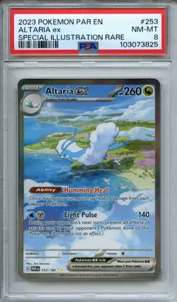 Pokemon Scarlet & Violet Paradox Rift Altaria EX Illustration Rare 253/182 PSA 8 - Image 1