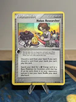 Holon Researcher 95/113 EX Delta Species Trainer Stamped Reverse Holo Pokemon HP - Image 1