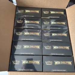 Pokemon TCG Mega Evolutions Gardevoir Lucario Elite Trainer Box Case ×10 Etbs - Image 1