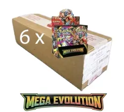 Pokemon Mega Evolution Booster Box SEALED CASE of 6 IN HAND - Image 1