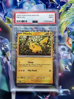 Pokemon Pikachu TCG 002/015 McDonald's Promos Holo Card 2025 NM - Image 1