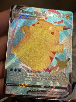Surfing Pikachu VMAX - 009/025 - Pokemon Celebrations Sword Shield Rare Card NM - Image 2