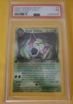 Pokemon 1st Edition Team Rocket Dark Golbat Holo PSA 7 - Image 1