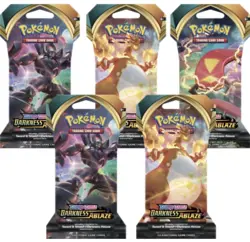 🔥Lot of (5) Sealed Pokemon TCG Sword & Shield Darkness Ablaze Booster Packs🔥 820650807138 - Image 1