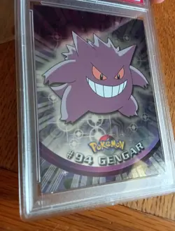 2000 Topps Pokemon TV #94 GENGAR Foil Animation Series 2 PSA 9 Mint Blue Logo - Image 5