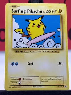 Surfing Pikachu XY Evolutions 111/108 Pokemon TCG Regular Secret Rare 2016 LP - Image 3