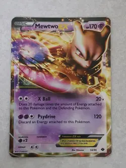 Pokemon Mewtwo EX Ultra Rare Next Destinies 54/99 Holo Foil - Image 1