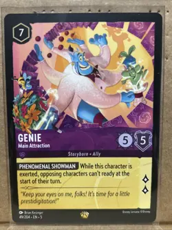 Genie Main Attraction 49/204 Lorcana Shimmering Skies Regular Card - Image 1