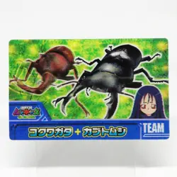 04 Stag Beetle rhinoceros 3D Plate Card The King of Beetle Mushiking NAGATANIEN - Image 1