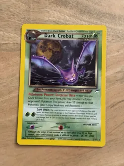 1995-2000 Rare Holo Pokemon Card Dark Crobat 2/105 Near Mint Neo Destiny - Image 1