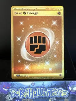 Pokemon Card Basic Fighting Energy 258/198 Scarlet & Violet Gold Hyper Rare NM - Image 1