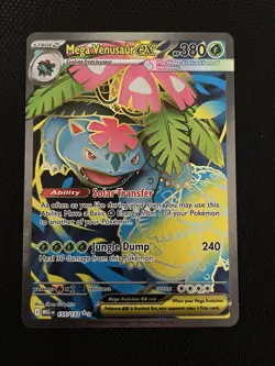 Mega Venusaur Ex 155/132 Mega Evolutions Secret Rare Pokemon Card NM English - Image 1