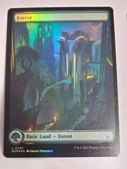 MTG - FOIL Forest Full Art Land - March of Machine - Image 1