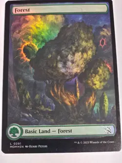 MTG - FOIL Forest Full Art Land - March of Machine - Image 1