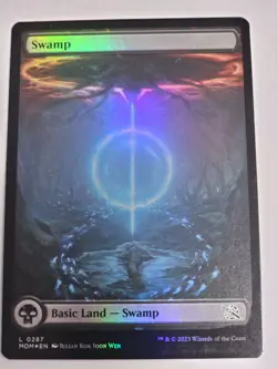 MTG - FOIL Swamp Full Art Land - March of Machine - Image 1