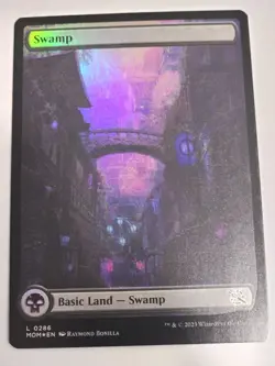 MTG - FOIL Swamp Full Art Land - March of Machine - Image 1