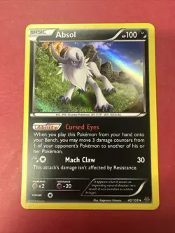 Absol - Pokemon TCG - 40/108 - Roaring Skies - Holo - - Image 1