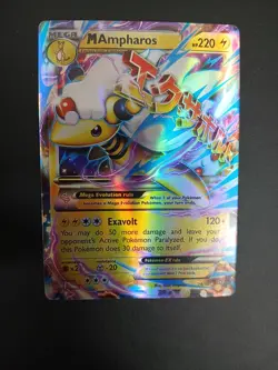 Pokemon TCG Ampharos EX Mega Ampharos 28/98 Ancient Origins - Image 1