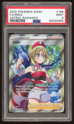 Pokemon Card PSA 9 Irida 186/189 Astral Radiance Full Art FA 2022 Trainer Graded - Image 1