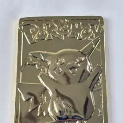 Vintage Pokemon 1999 PIKACHU Burger King Promo 23k Gold Plated Trading Card - Image 3