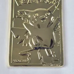 Vintage Pokemon 1999 PIKACHU Burger King Promo 23k Gold Plated Trading Card - Image 4