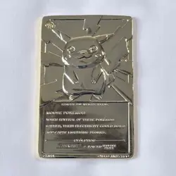 Vintage Pokemon 1999 PIKACHU Burger King Promo 23k Gold Plated Trading Card - Image 5