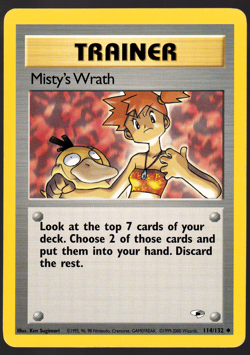 Misty's Wrath 114/132 Gym Heroes Pokemon Card TCG 2000 LP - Image 1