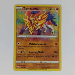 Zamazenta 102/185 Vivid Voltage Amazing Rare Pokemon TCG Card NM - Image 1
